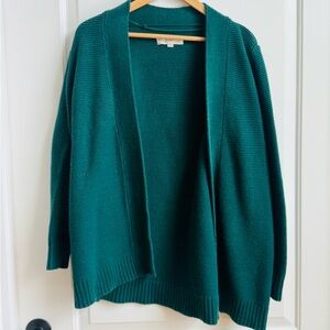 Teal Open-Front Cardigan Sweater